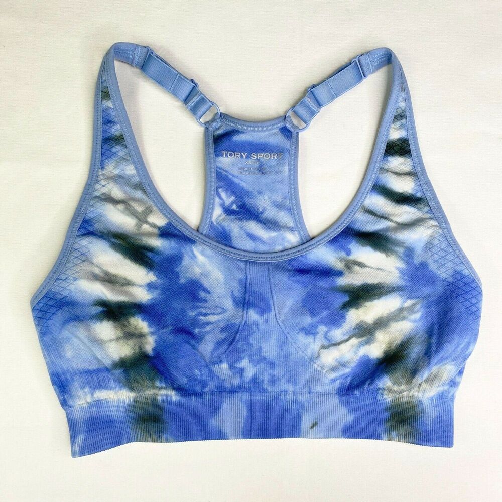 Tory Burch Tie-Dye Seamless Racerback Sports Bra Women's Size Extra Small XS